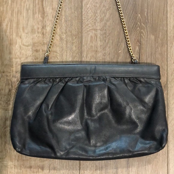 Vintage MORRIS MOSKOWITZ Leather Shoulder Bag or Large Clutch - Picture 2 of 10